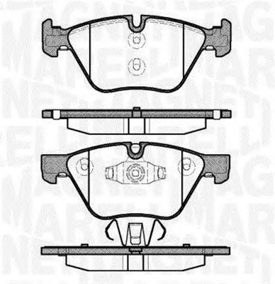 MAGNETI MARELLI 363916060507 -  Комплект тормозных колодок, дисковый тормоз